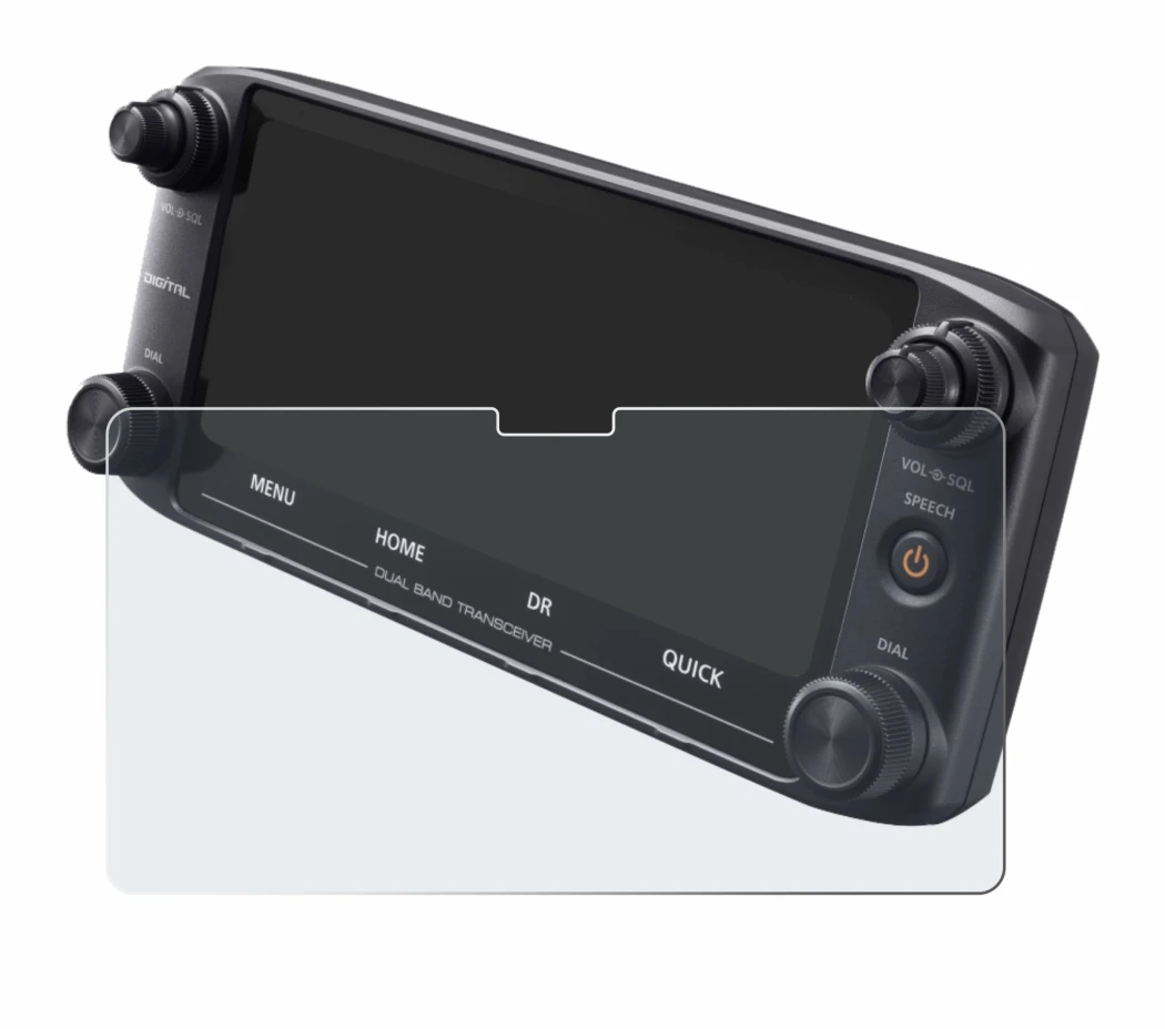 Image de l'appareil Icom ID-5100 avec une grande variété de protections d'écran.