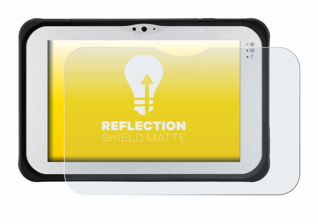 Image de l'appareil Panasonic Toughpad FZ-M1 avec une grande variété de protections d'écran.