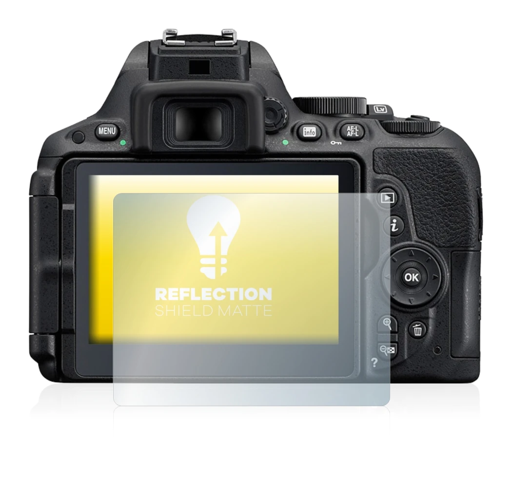 Image de l'appareil Nikon D5500 avec une grande variété de protections d'écran.