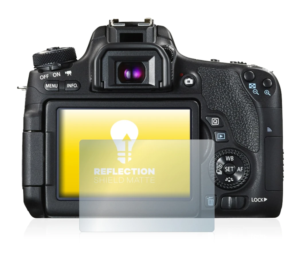 Image de l'appareil Canon EOS 760D avec une grande variété de protections d'écran.