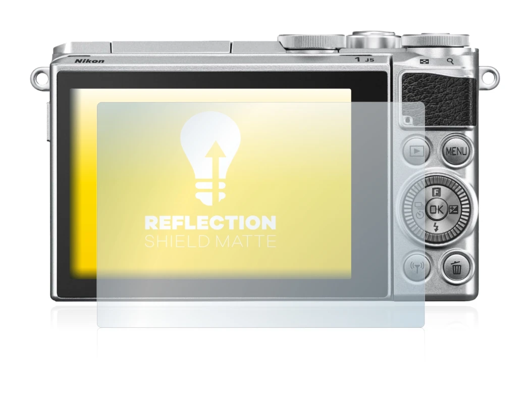 Image de l'appareil Nikon 1 J5 avec une grande variété de protections d'écran.