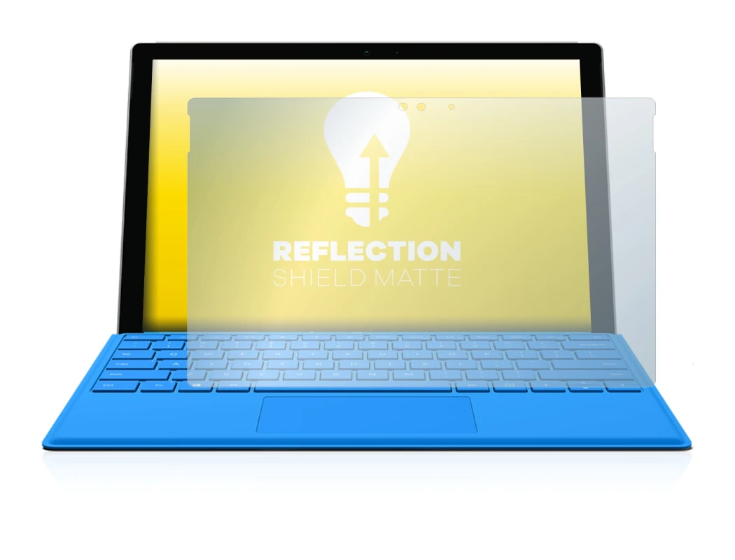 Image de l'appareil Microsoft Surface Pro 4 avec une grande variété de protections d'écran.