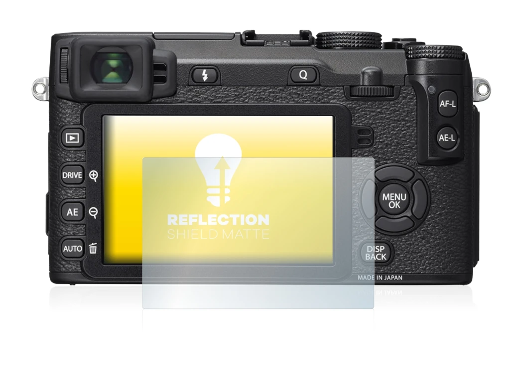 Image de l'appareil Fujifilm X-E2S avec une grande variété de protections d'écran.