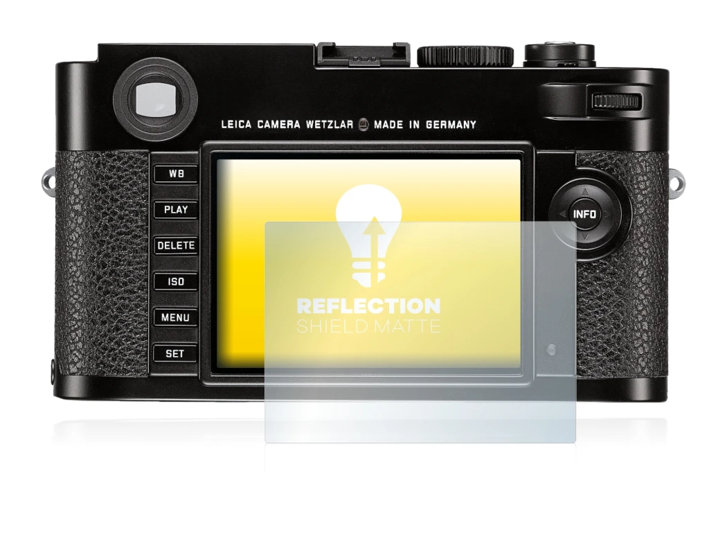 Image de l'appareil Leica M (Typ 262) avec une grande variété de protections d'écran.