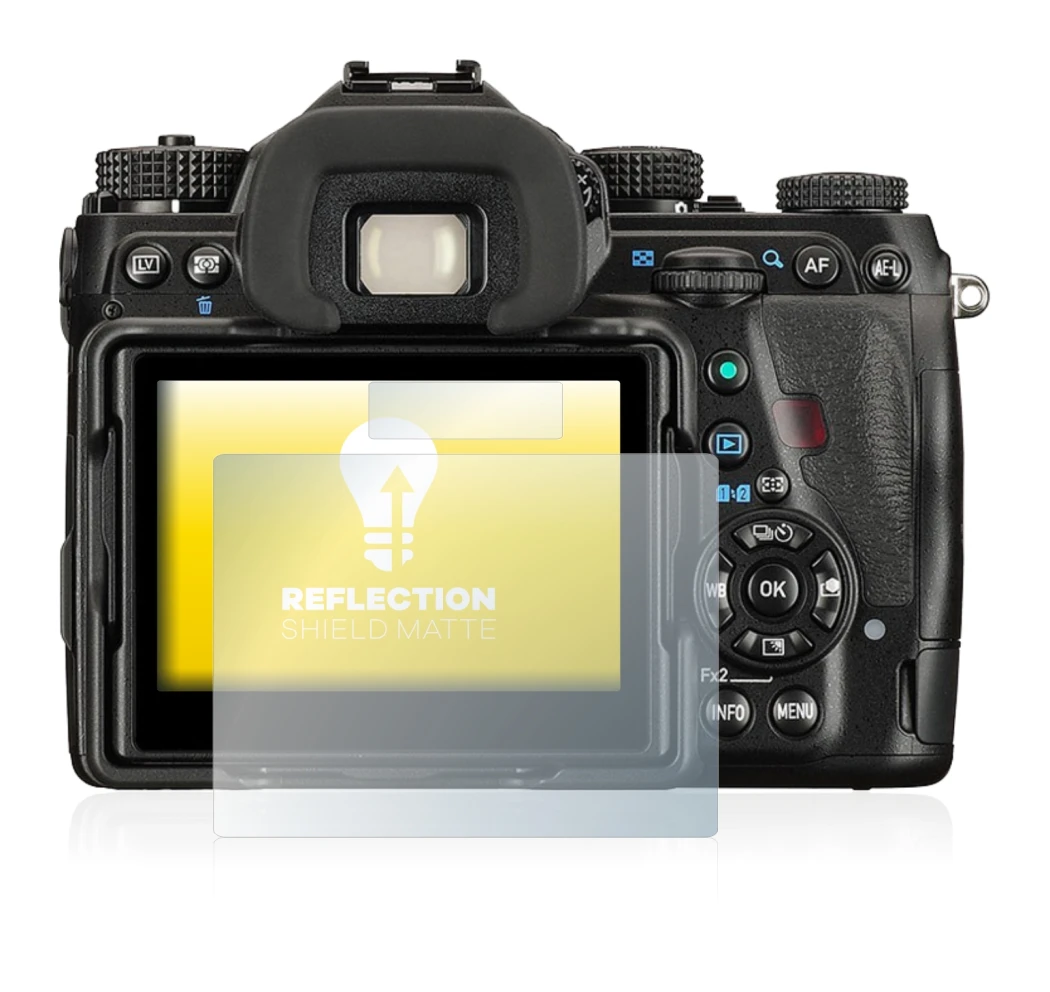Image de l'appareil Pentax K-1 avec une grande variété de protections d'écran.