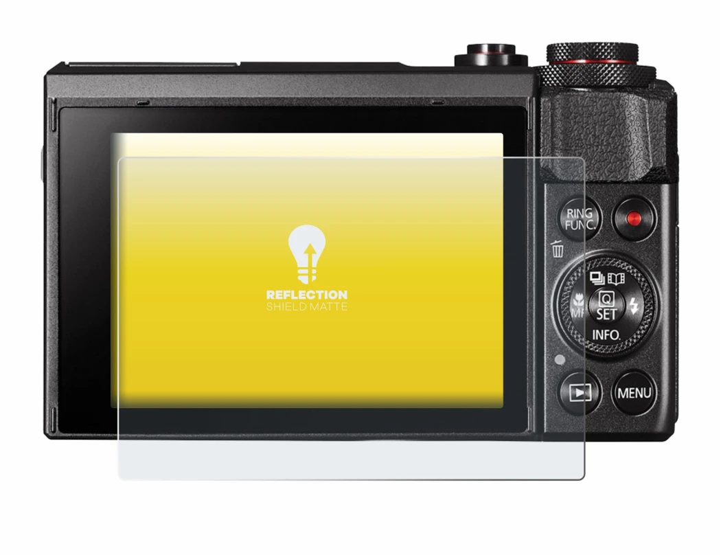 Image de l'appareil Canon PowerShot G7 X Mark II avec une grande variété de protections d'écran.