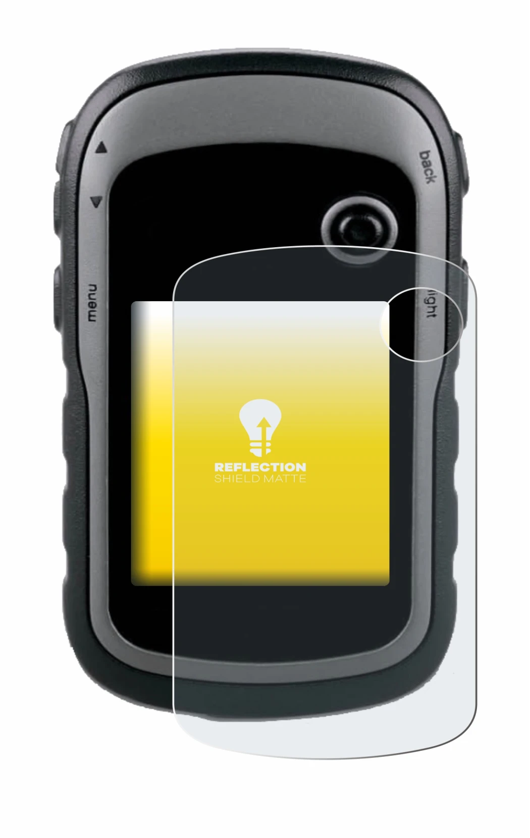 Image de l'appareil Garmin eTrex 30x avec une grande variété de protections d'écran.