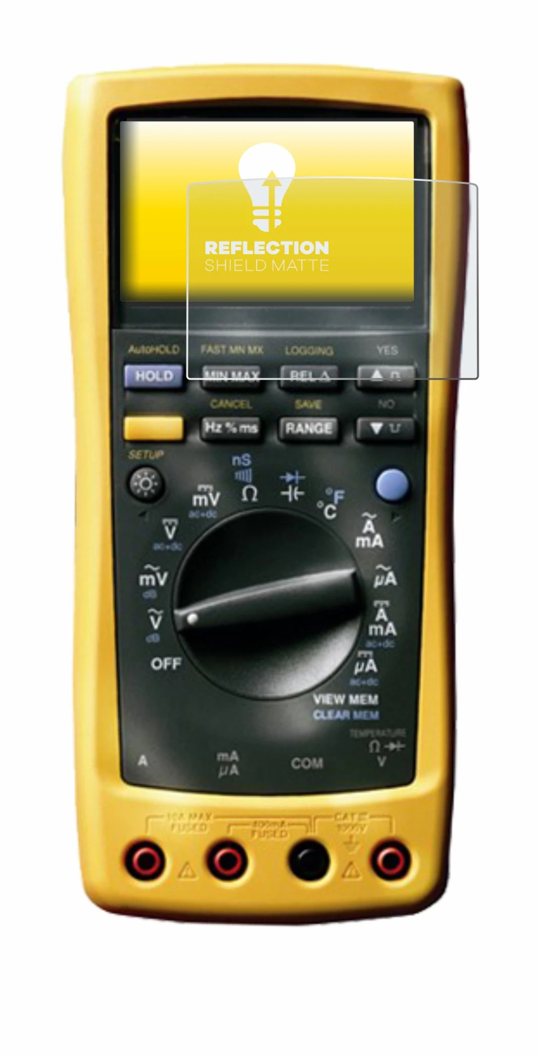 Image de l'appareil Fluke MultiMeter 189 avec une grande variété de protections d'écran.