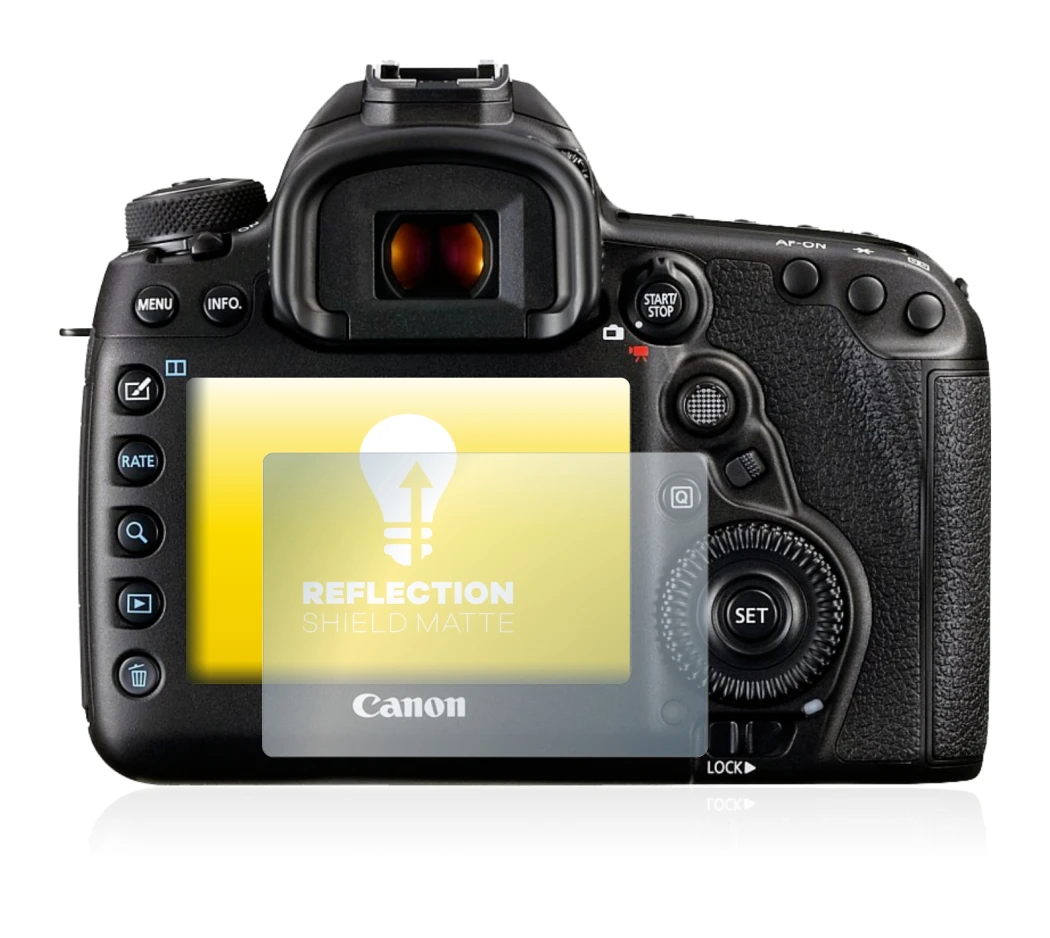 Image de l'appareil Canon EOS 5D Mark IV avec une grande variété de protections d'écran.