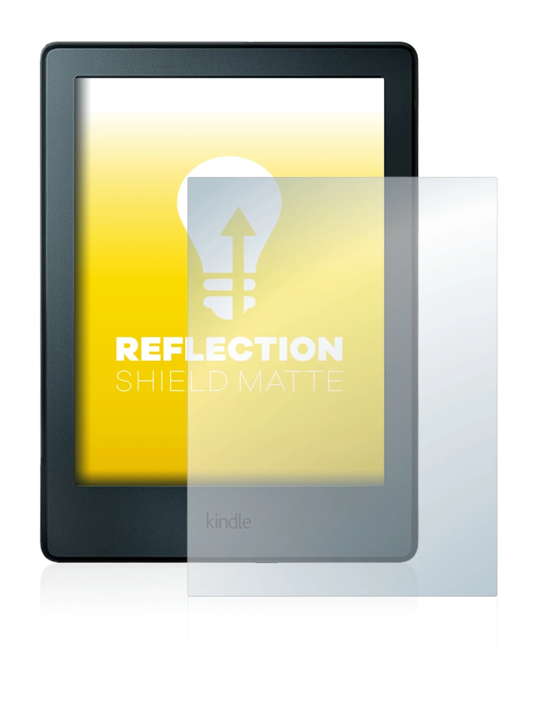 Image de l'appareil Amazon Kindle 2016 (8ème Gen.) avec une grande variété de protections d'écran.