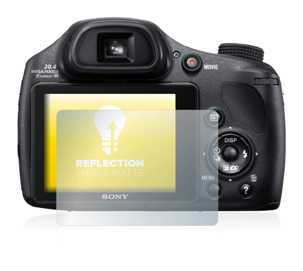 Image de l'appareil Sony Cyber-Shot DSC-HX350 avec une grande variété de protections d'écran.