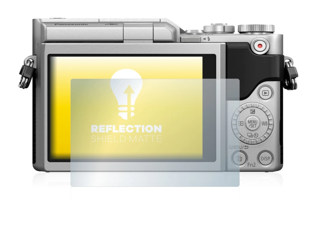 Image de l'appareil Panasonic Lumix DC-GX800 avec une grande variété de protections d'écran.