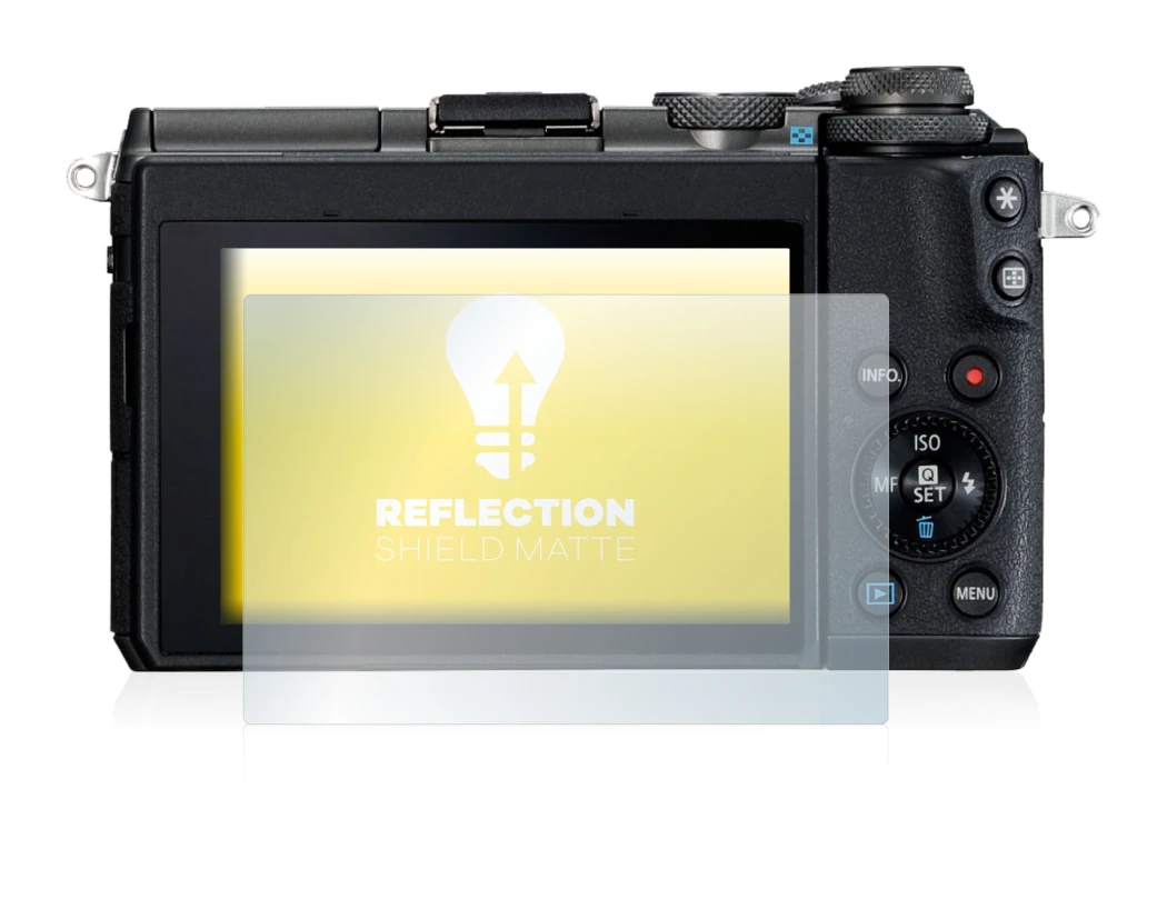 Image de l'appareil Canon EOS M6 avec une grande variété de protections d'écran.