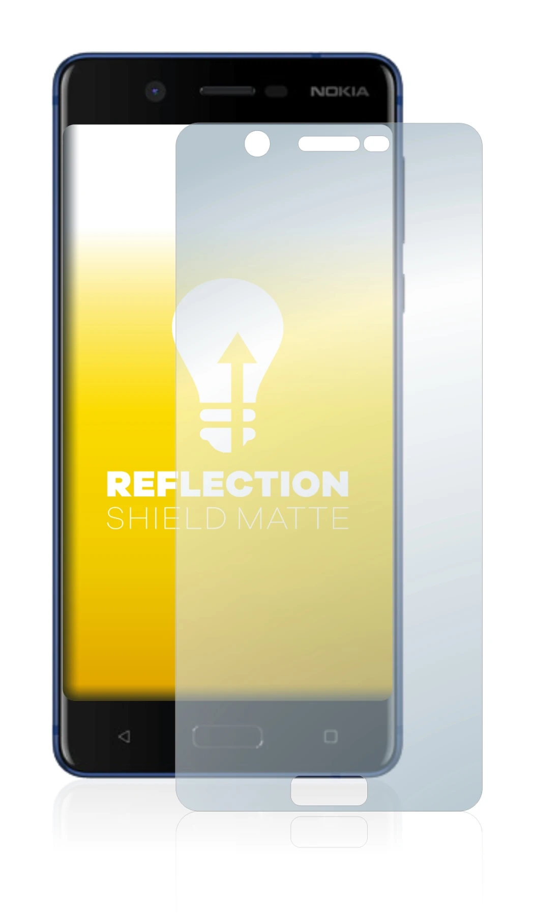 Image de l'appareil Nokia 5 avec une grande variété de protections d'écran.