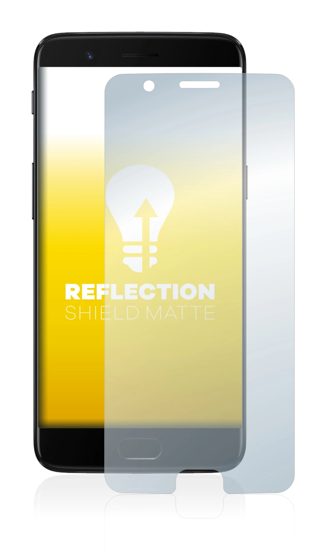 Image de l'appareil OnePlus 5 avec une grande variété de protections d'écran.