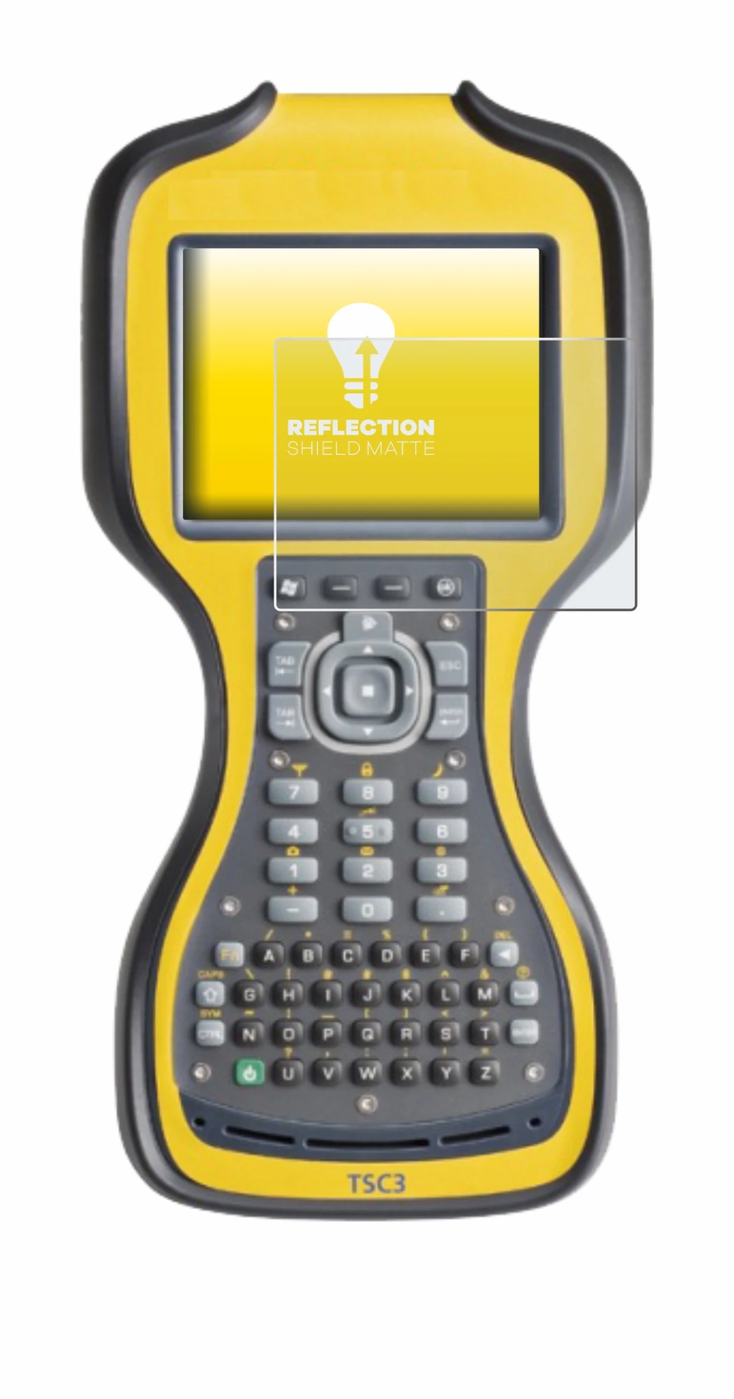 Image de l'appareil Trimble TSC3 avec une grande variété de protections d'écran.