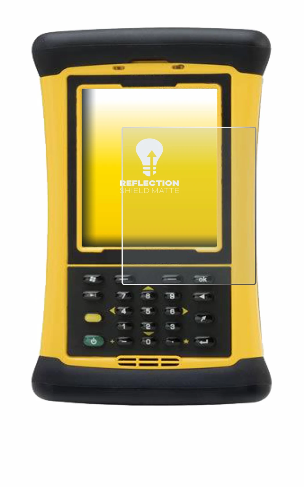 Image de l'appareil Trimble Nomad 1050XE avec une grande variété de protections d'écran.