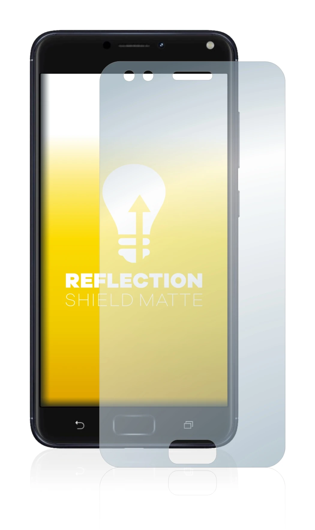 Image de l'appareil ASUS ZenFone 4 ZE554KL avec une grande variété de protections d'écran.