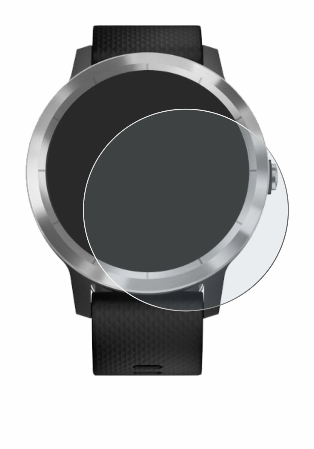 Image de l'appareil Garmin vivoactive 3 avec une grande variété de protections d'écran.