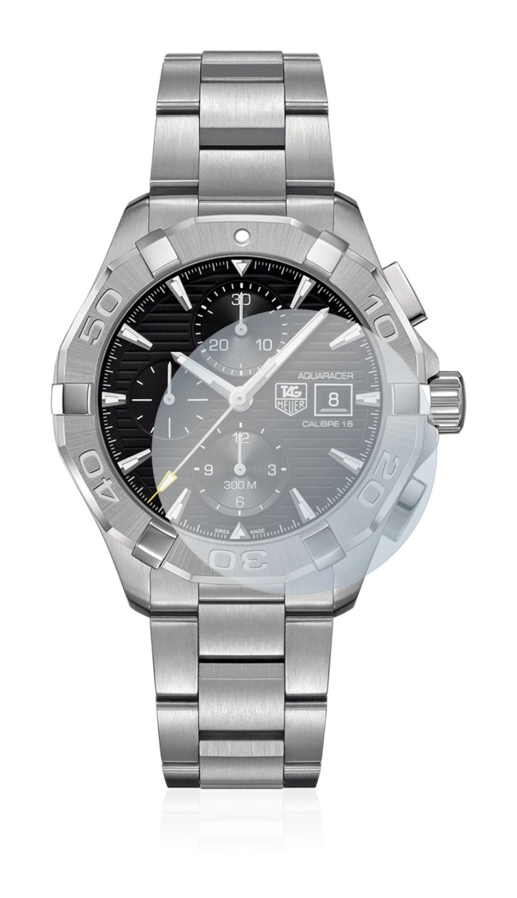 Image de l'appareil TAG Heuer Aquaracer (43 mm) avec une grande variété de protections d'écran.