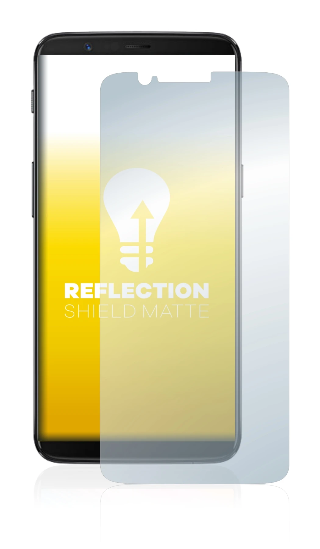 Image de l'appareil OnePlus 5T avec une grande variété de protections d'écran.