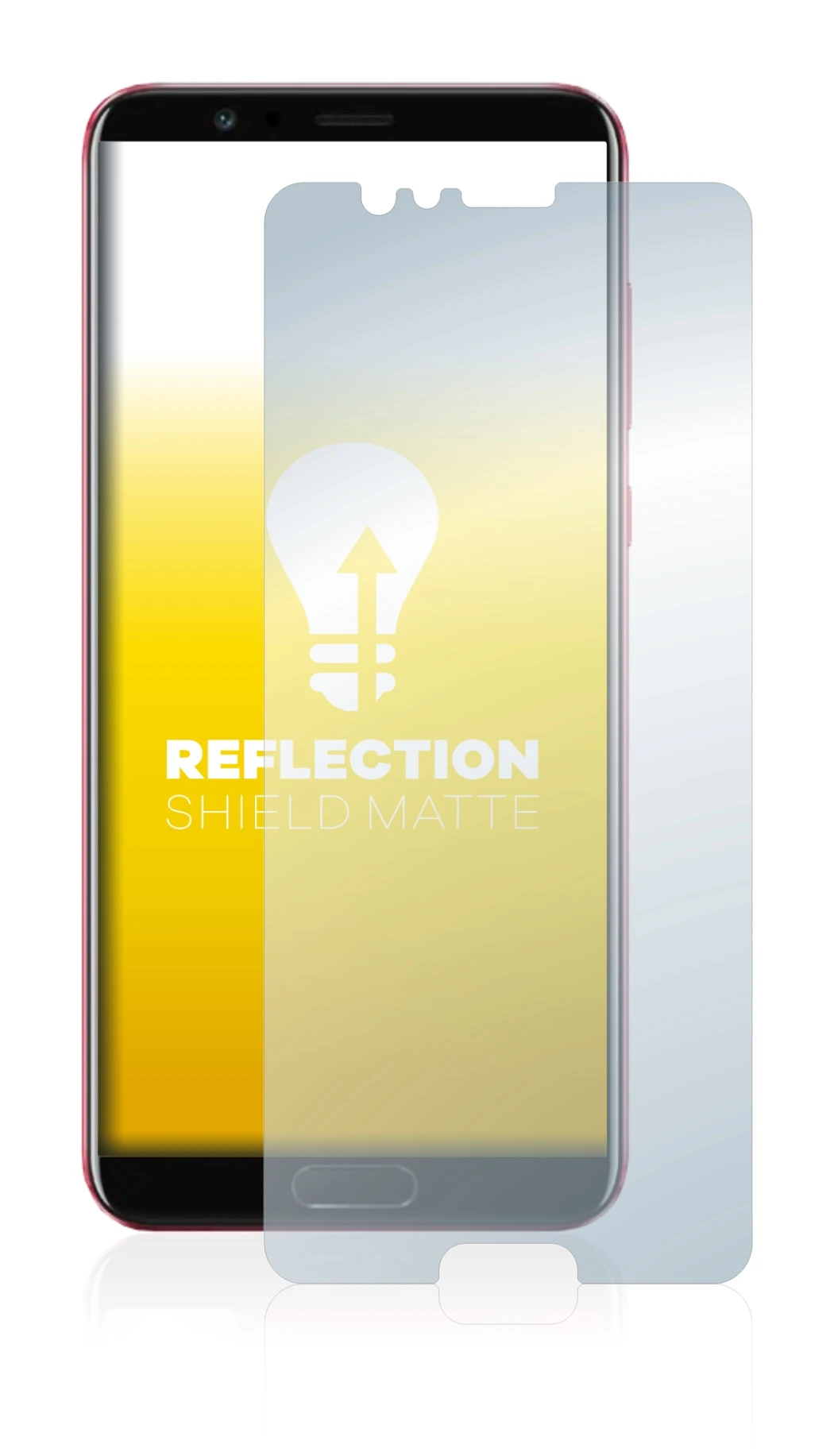 Image de l'appareil Honor View 10 avec une grande variété de protections d'écran.