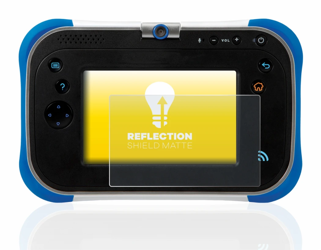 Image de l'appareil Vtech Storio Max 2.0 avec une grande variété de protections d'écran.