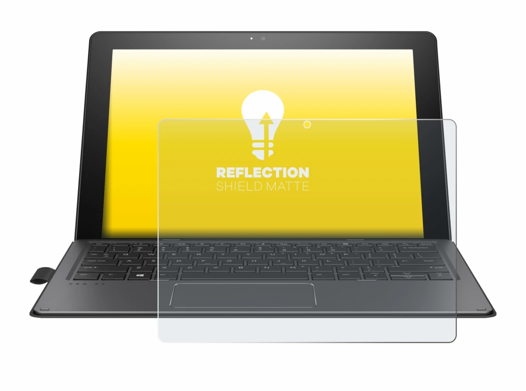 Image de l'appareil HP Pro x2 612 G2 avec une grande variété de protections d'écran.