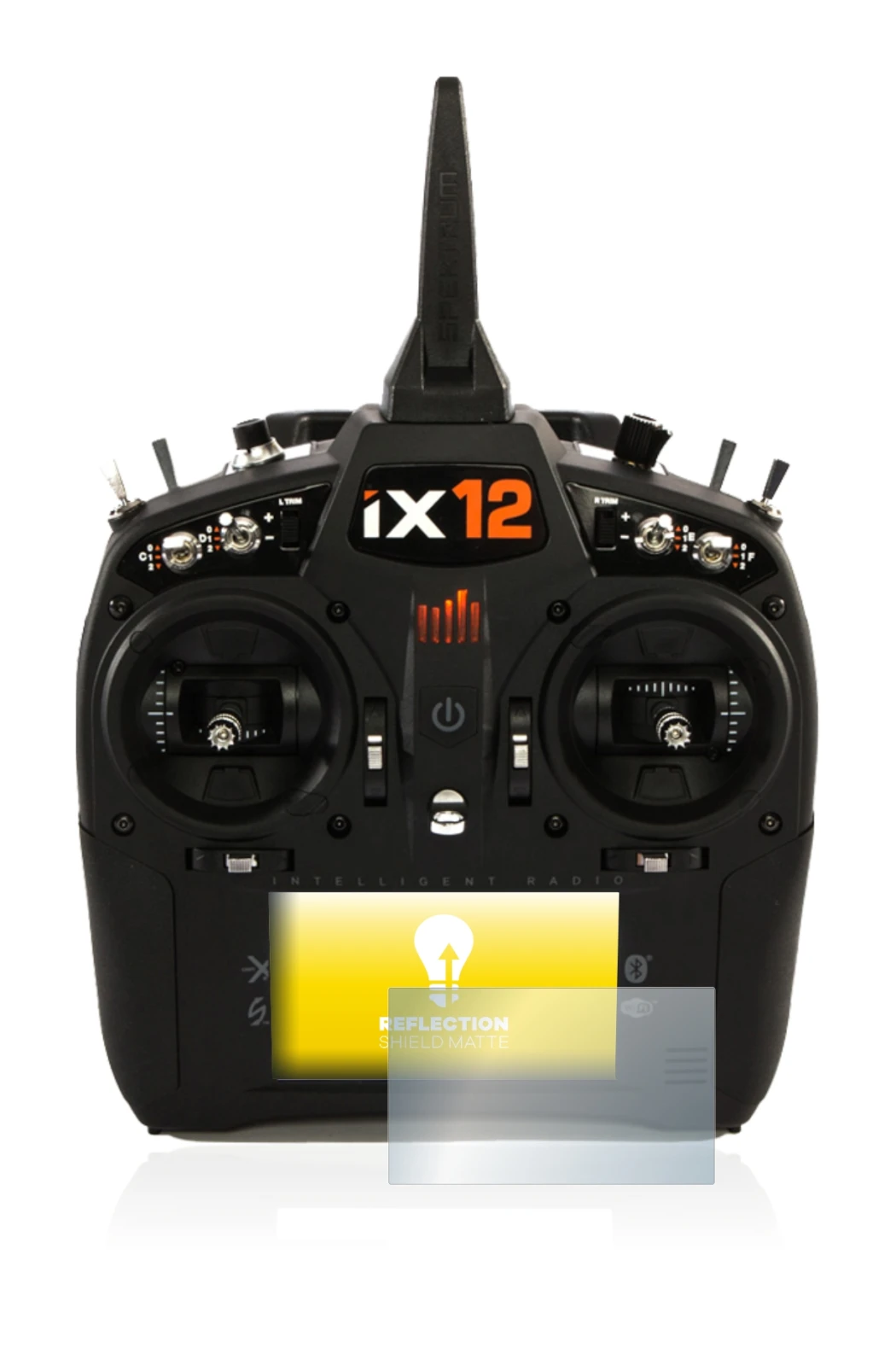Image de l'appareil Spektrum IX12 avec une grande variété de protections d'écran.