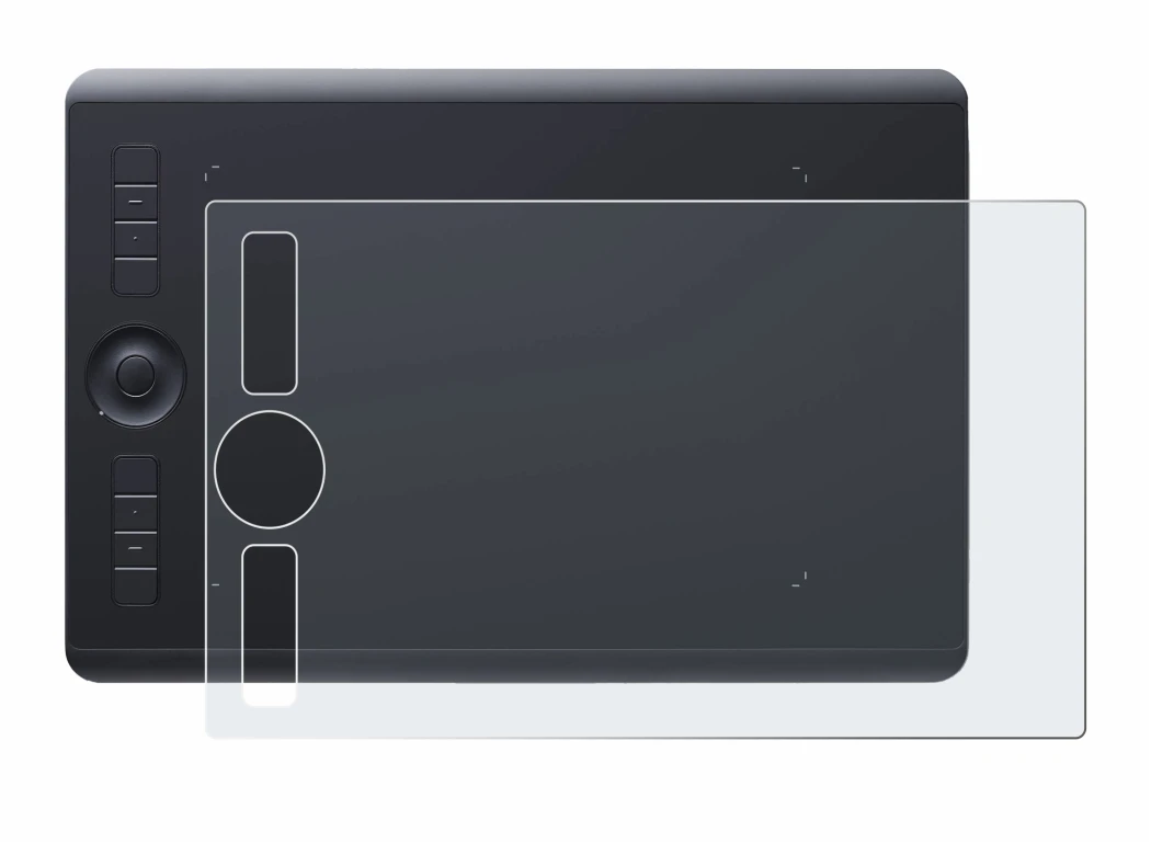 Image de l'appareil Wacom Intuos Pro M (2017) avec une grande variété de protections d'écran.