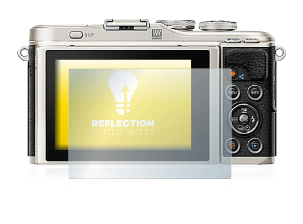 Image de l'appareil Olympus PEN E-PL9 avec une grande variété de protections d'écran.