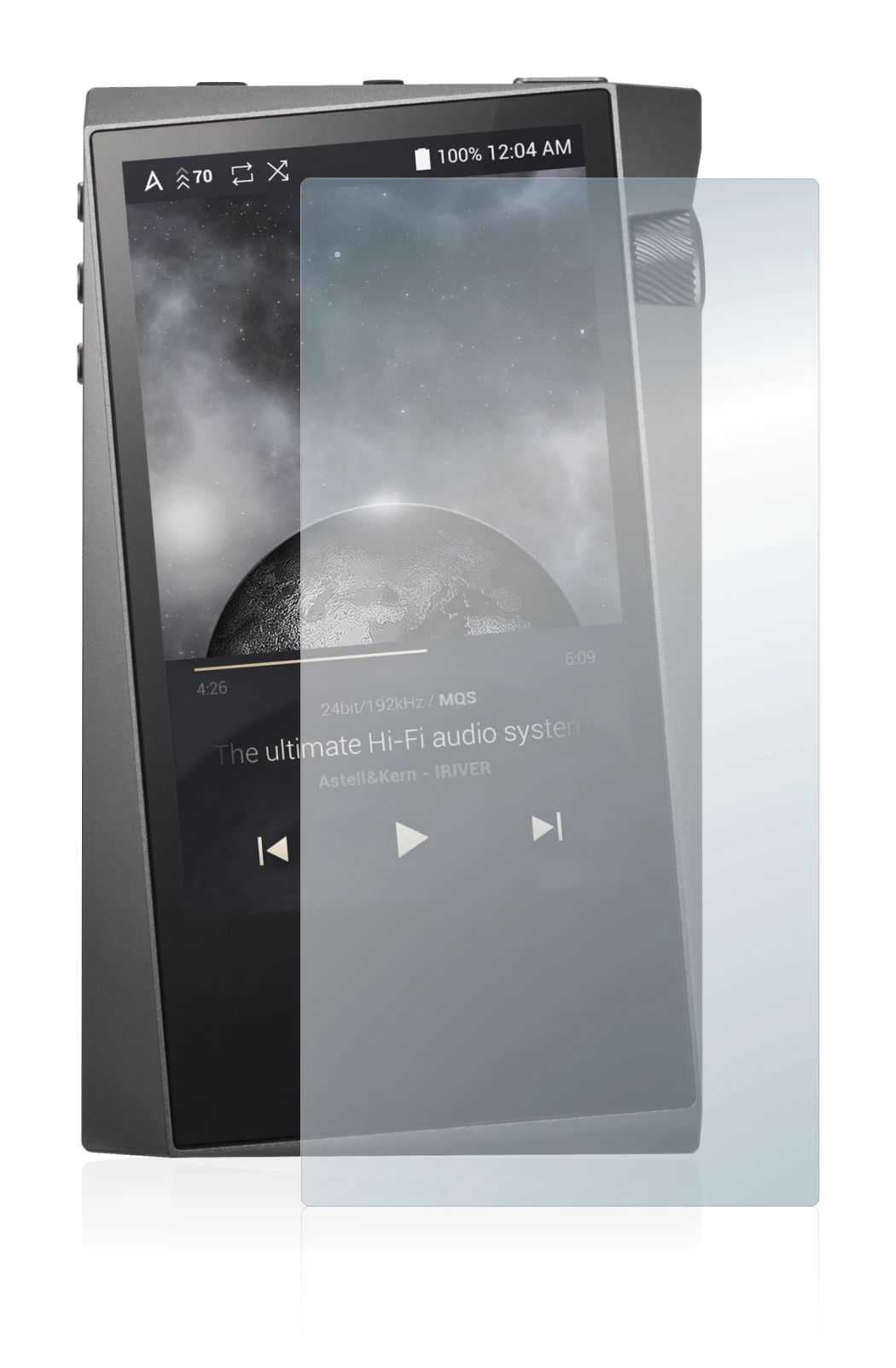 Image de l'appareil Astell&Kern A&norma SR15 avec une grande variété de protections d'écran.