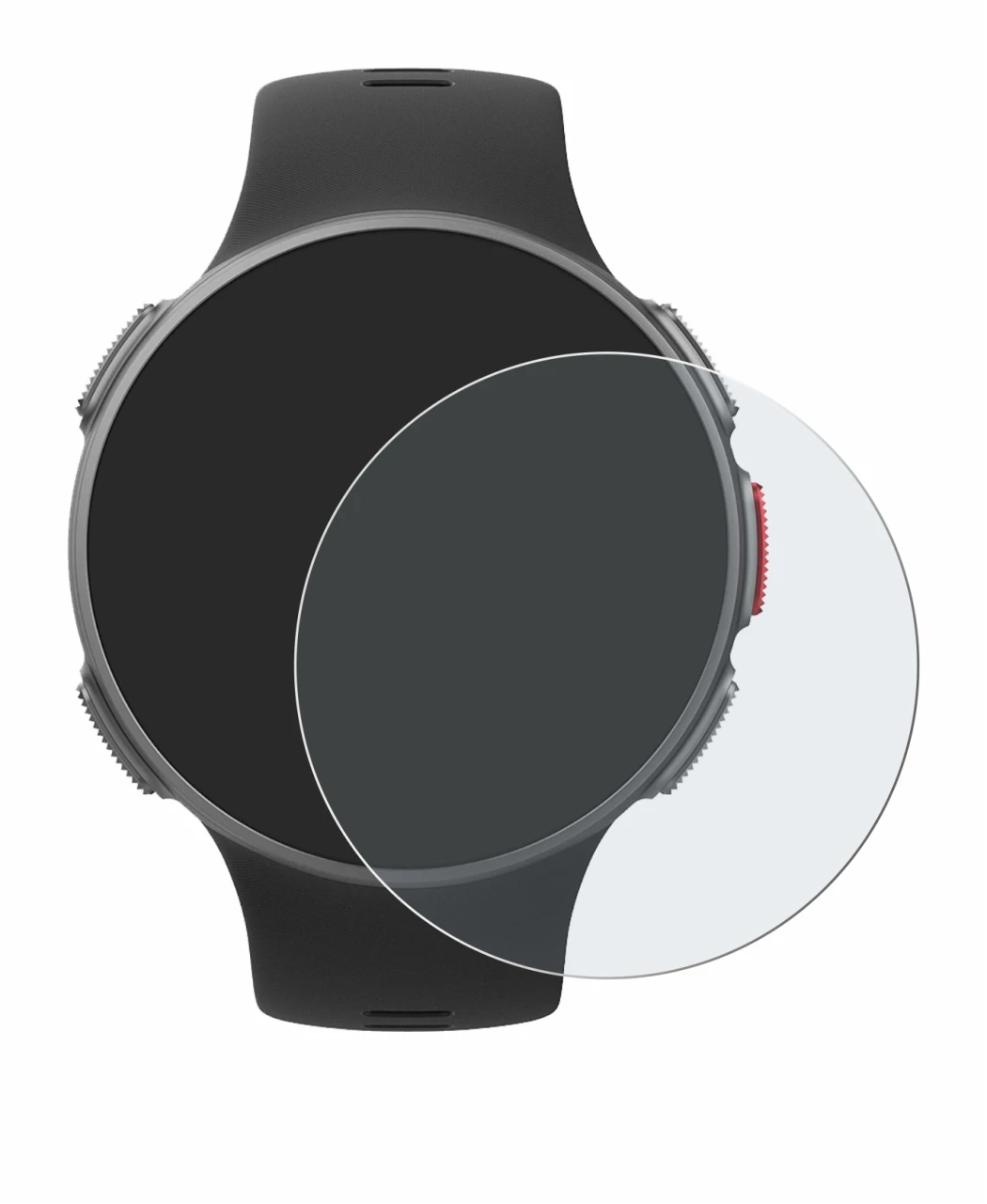 Image de l'appareil Polar Vantage V avec une grande variété de protections d'écran.