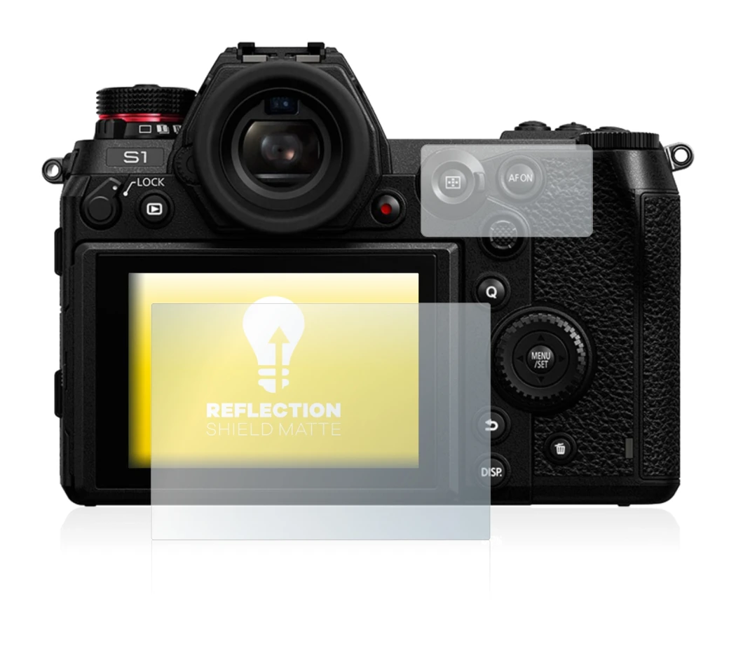 Image de l'appareil Panasonic Lumix DC-S1 avec une grande variété de protections d'écran.