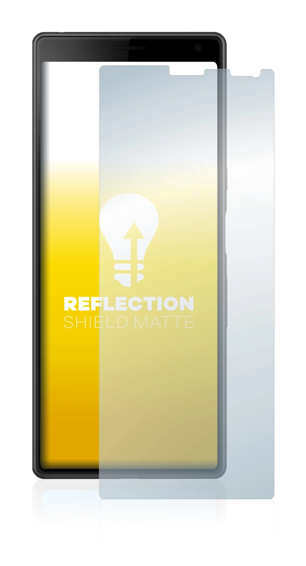 Image de l'appareil Sony Xperia 10 avec une grande variété de protections d'écran.