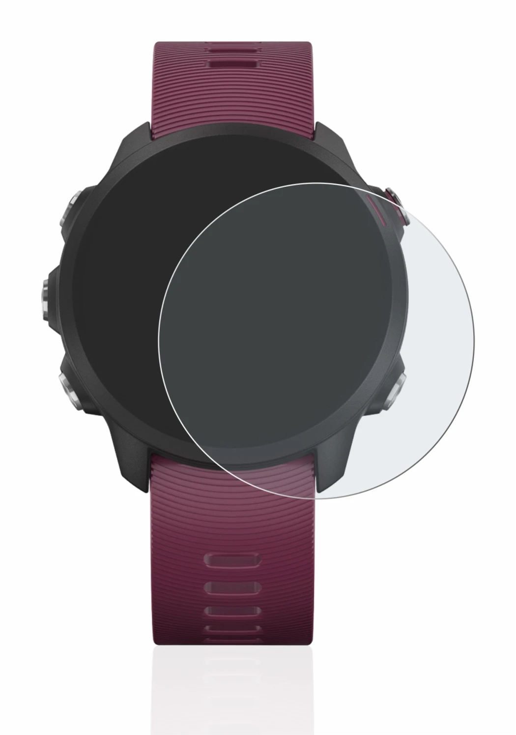 Image de l'appareil Garmin Forerunner 245 avec une grande variété de protections d'écran.