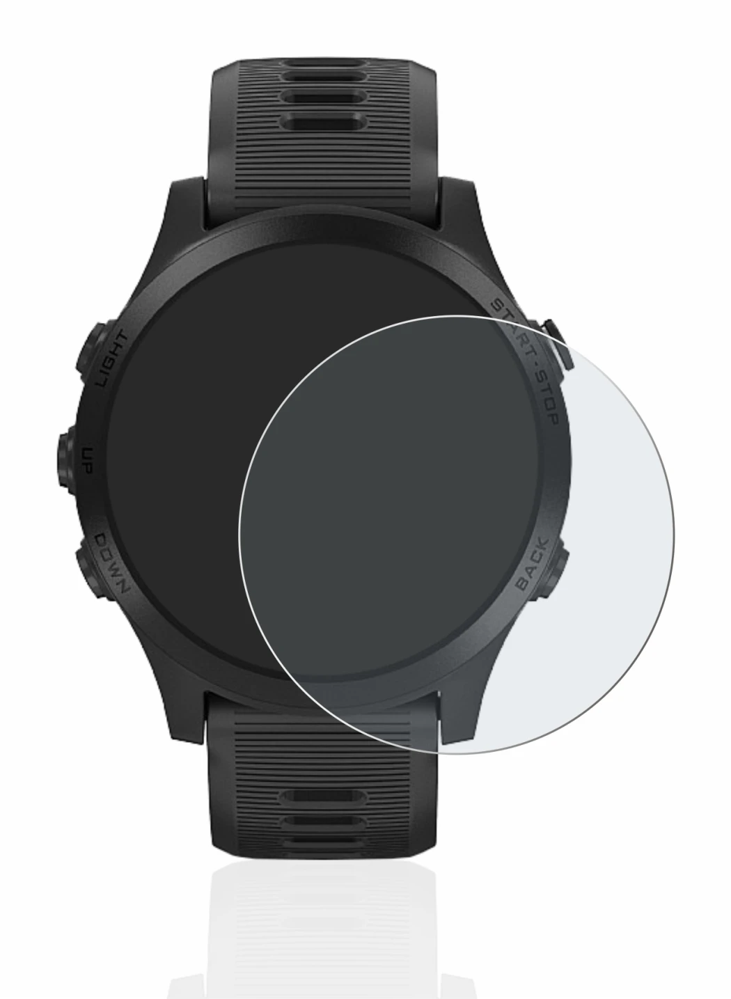 Image de l'appareil Garmin Forerunner 945 avec une grande variété de protections d'écran.