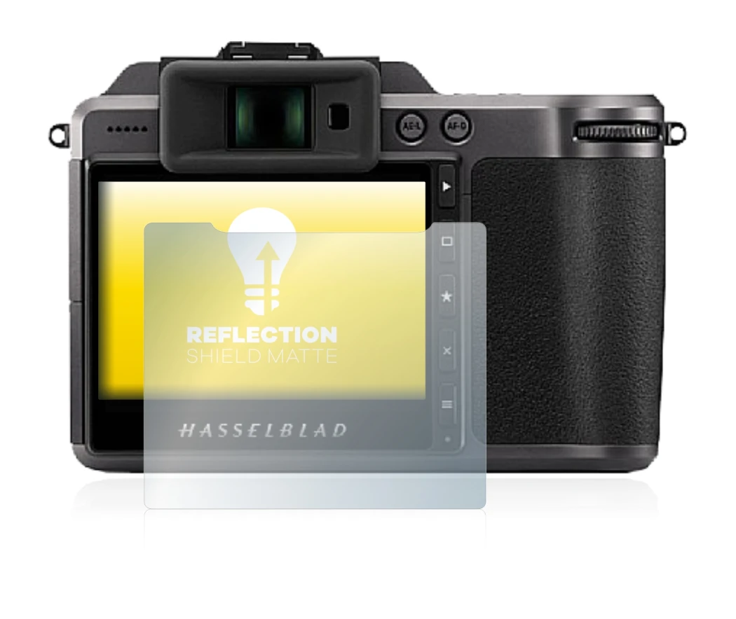 Image de l'appareil Hasselblad X1D II 50C avec une grande variété de protections d'écran.
