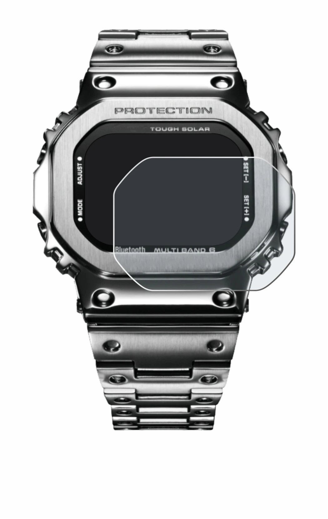 Image de l'appareil Casio G-Shock GMW-B5000D-1ER avec une grande variété de protections d'écran.