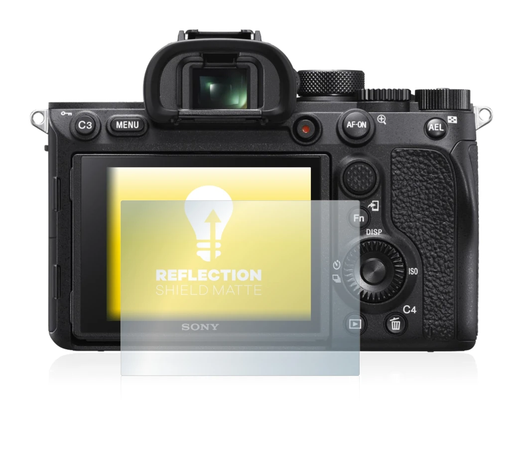 Image de l'appareil Sony Alpha 7R IV avec une grande variété de protections d'écran.