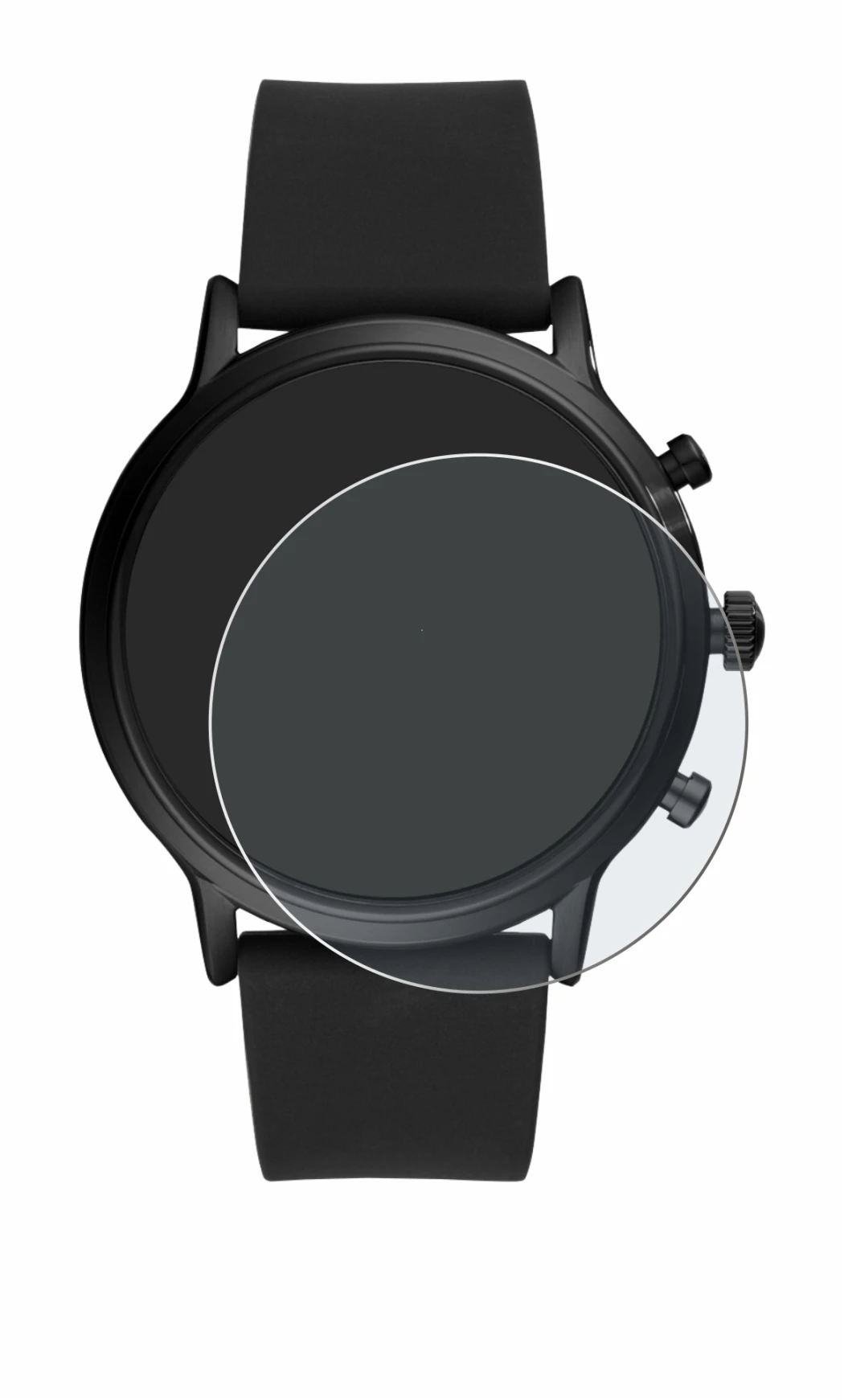 Image de l'appareil Fossil The Carlyle HR (5.Gen) avec une grande variété de protections d'écran.
