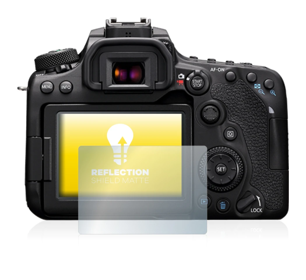 Image de l'appareil Canon EOS 90D avec une grande variété de protections d'écran.