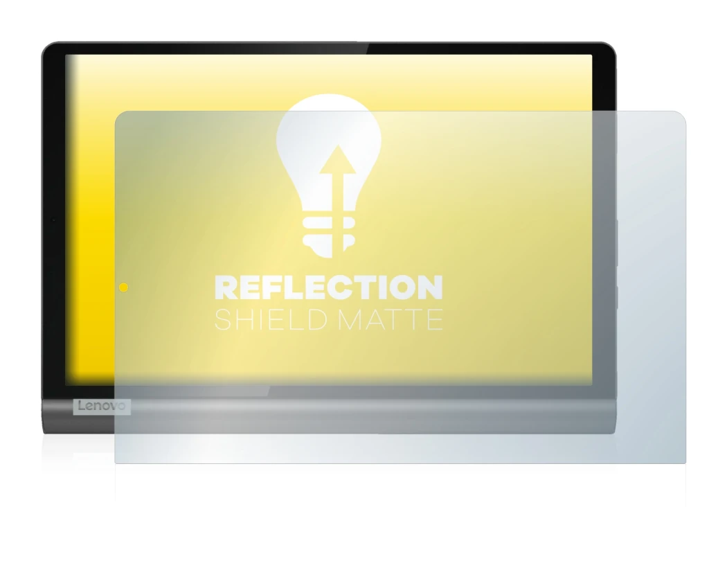 Image de l'appareil Lenovo Yoga SmartTab avec une grande variété de protections d'écran.