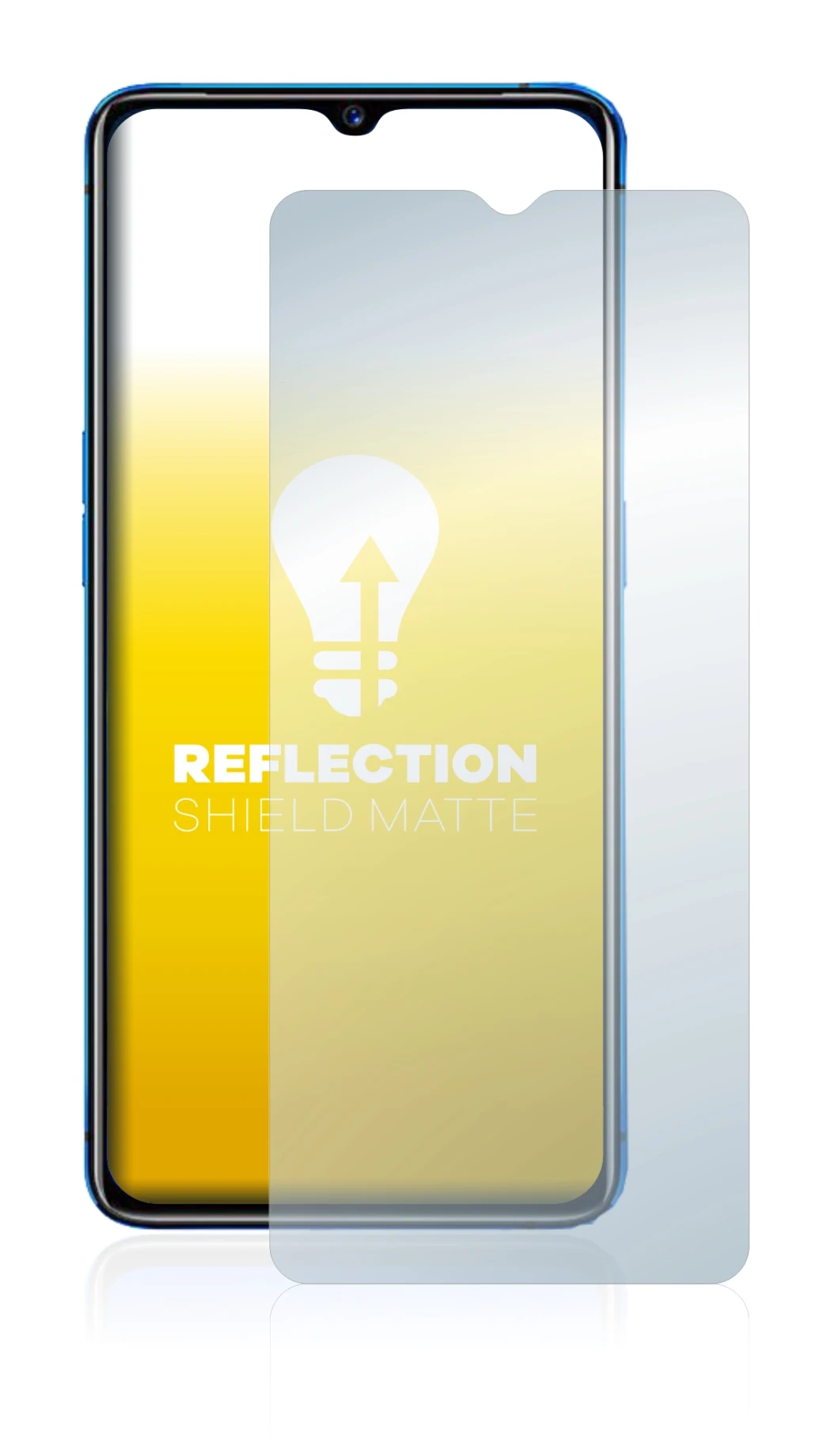 Image de l'appareil realme X2 Pro avec une grande variété de protections d'écran.