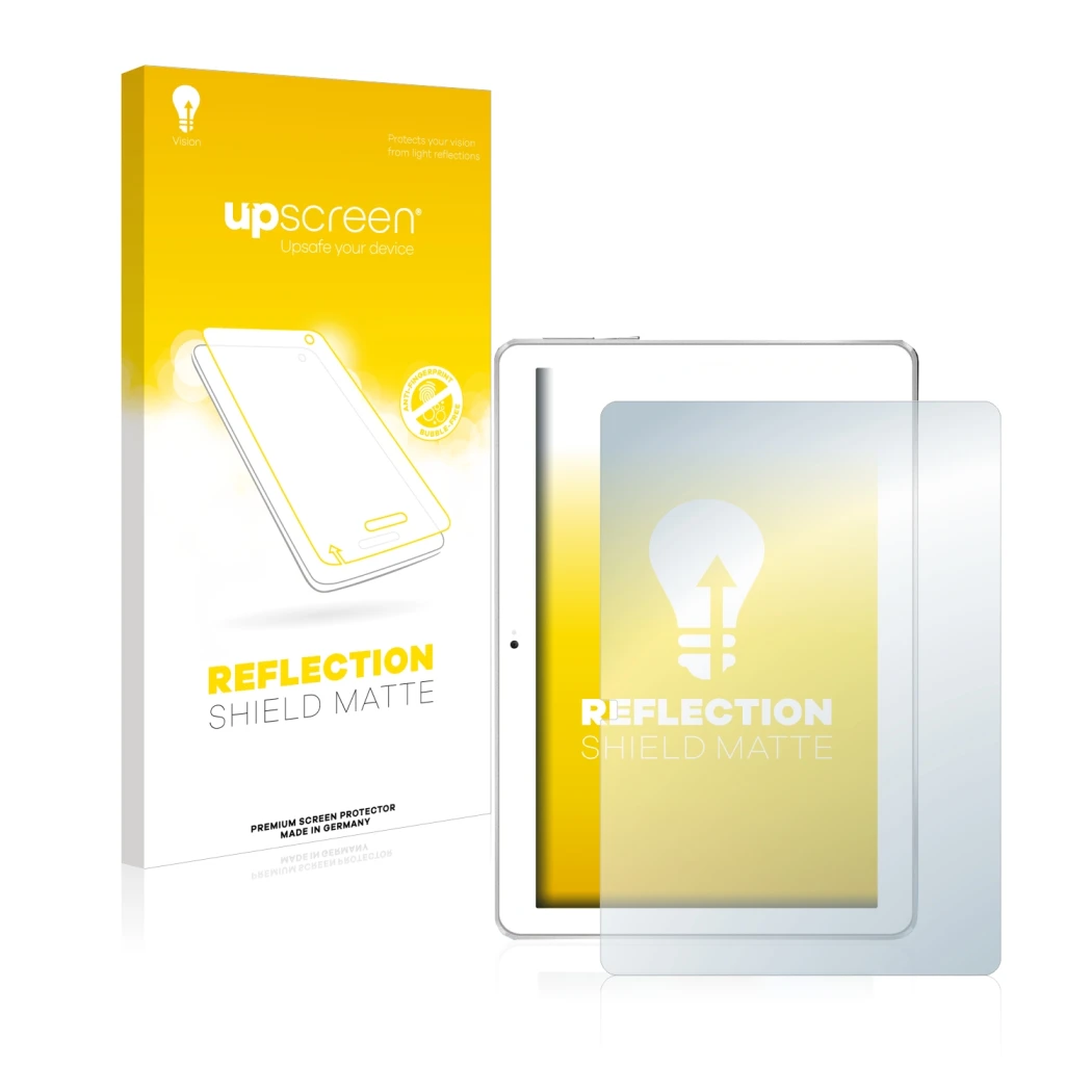 Face avant d’un emballage produit avec le logo de la marque upscreen. À côté, l’appareil Toscido X108 10