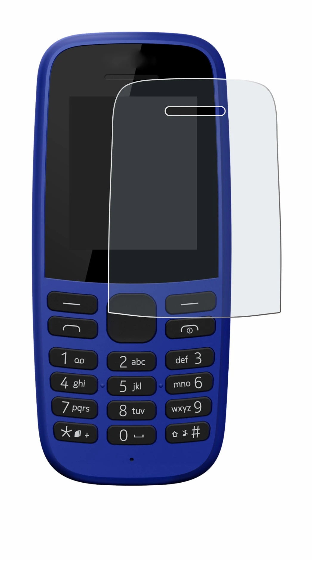 Image de l'appareil Nokia 105 DS 2019 avec une grande variété de protections d'écran.