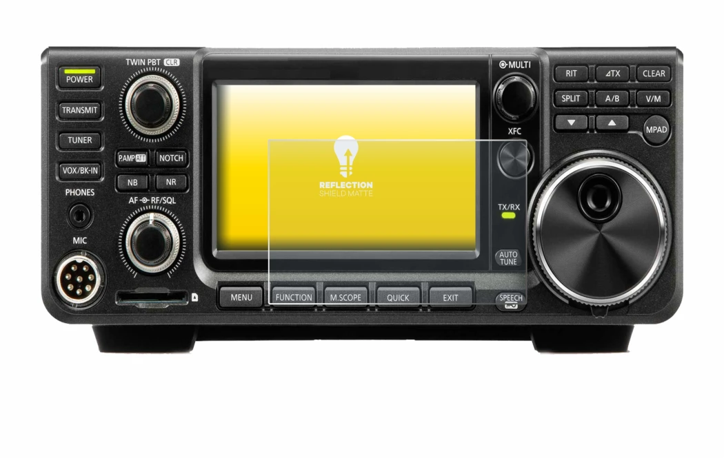 Image de l'appareil Icom IC-9700 avec une grande variété de protections d'écran.