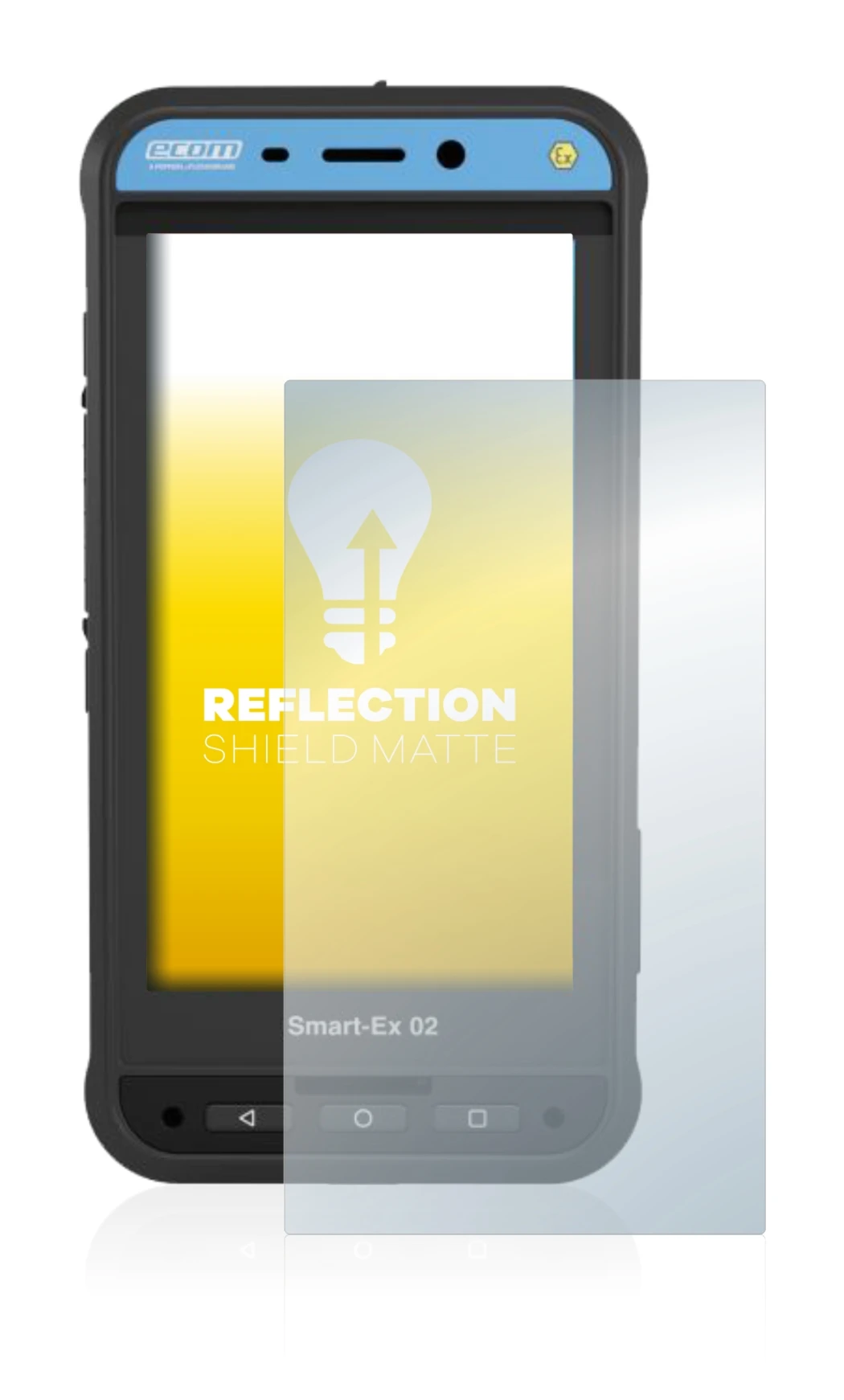 Image de l'appareil Ecom Smart-Ex 02 DZ1 avec une grande variété de protections d'écran.