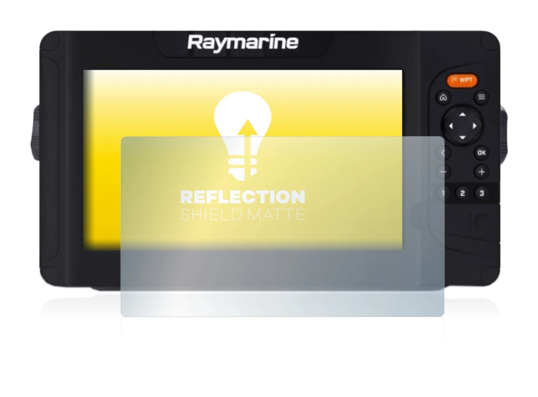 Image de l'appareil Raymarine Element 7 HV avec une grande variété de protections d'écran.