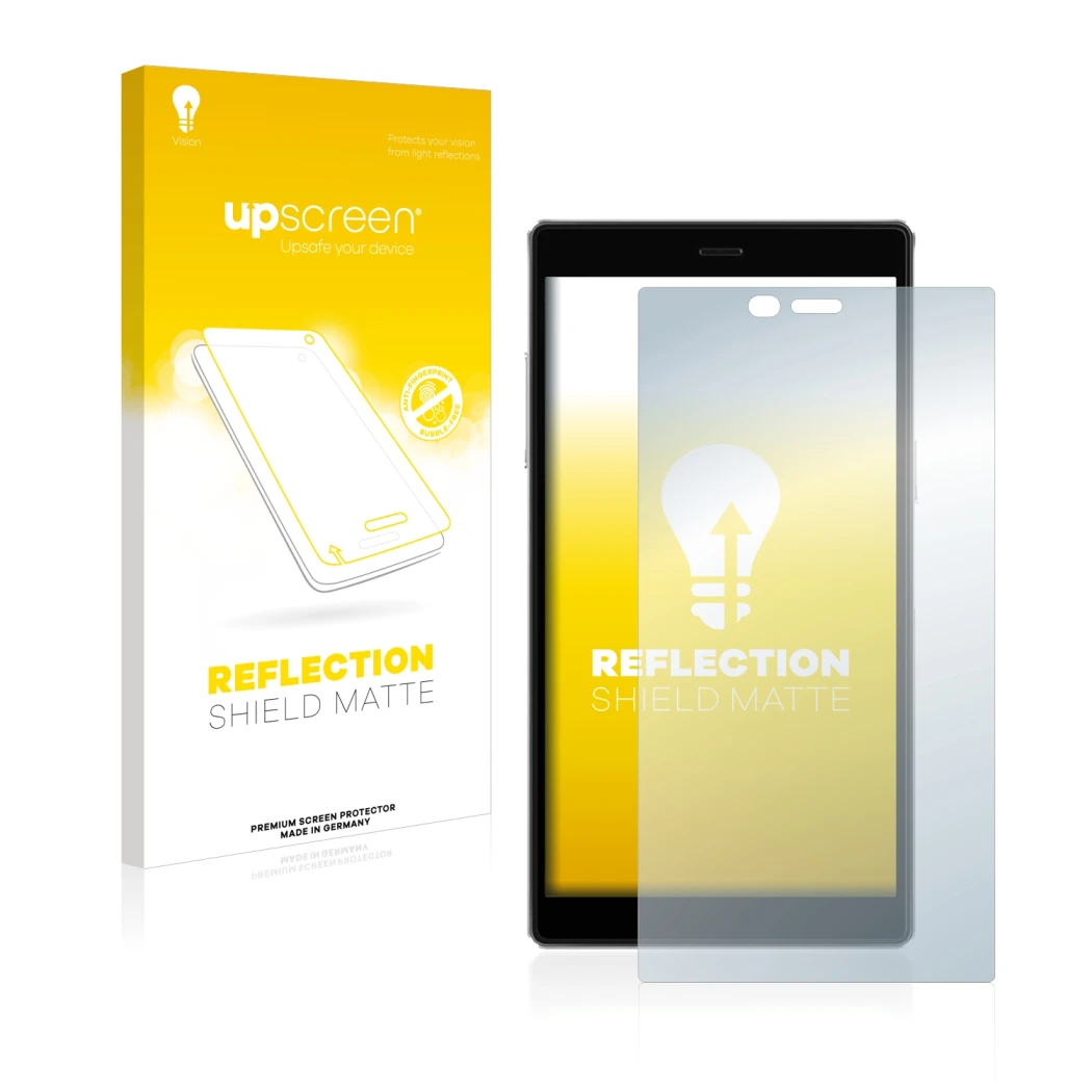 Face avant d’un emballage produit avec le logo de la marque upscreen. À côté, l’appareil GlocalMe G4 Pro est représenté avec l